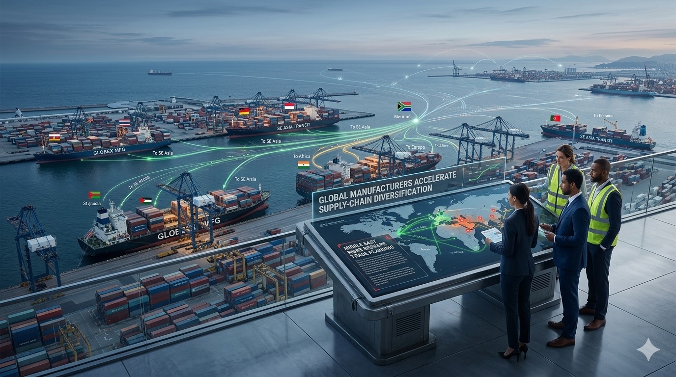 Global Manufacturers Accelerate Supply-Chain Diversification as Middle East Risks Reshape Trade Planning